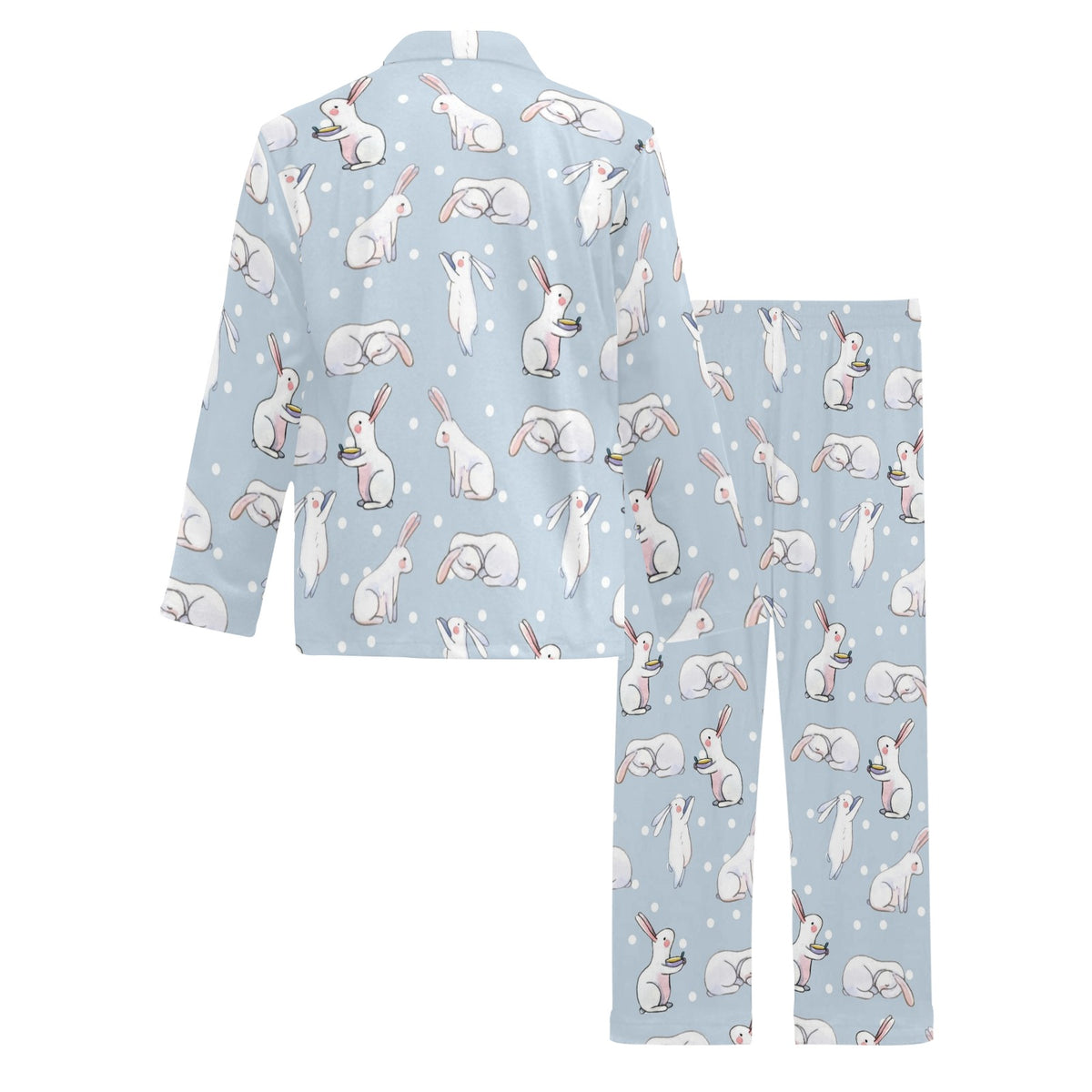 Rabbit Pattern Print Design RB06 Men's Long Sleeve Pajama Set