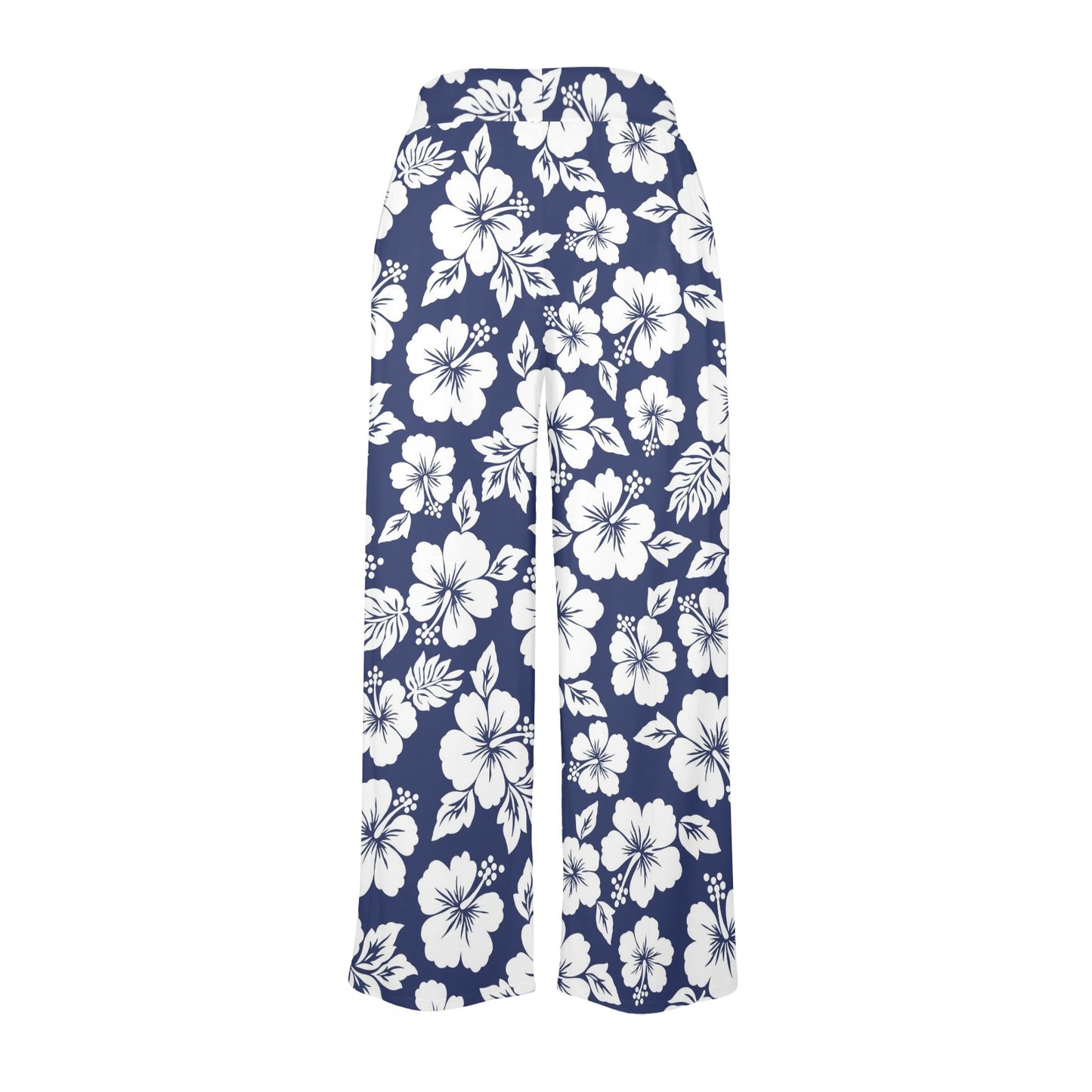 Hibiscus Pattern Print Design HB012 Women's Wide Leg Lounge Pants