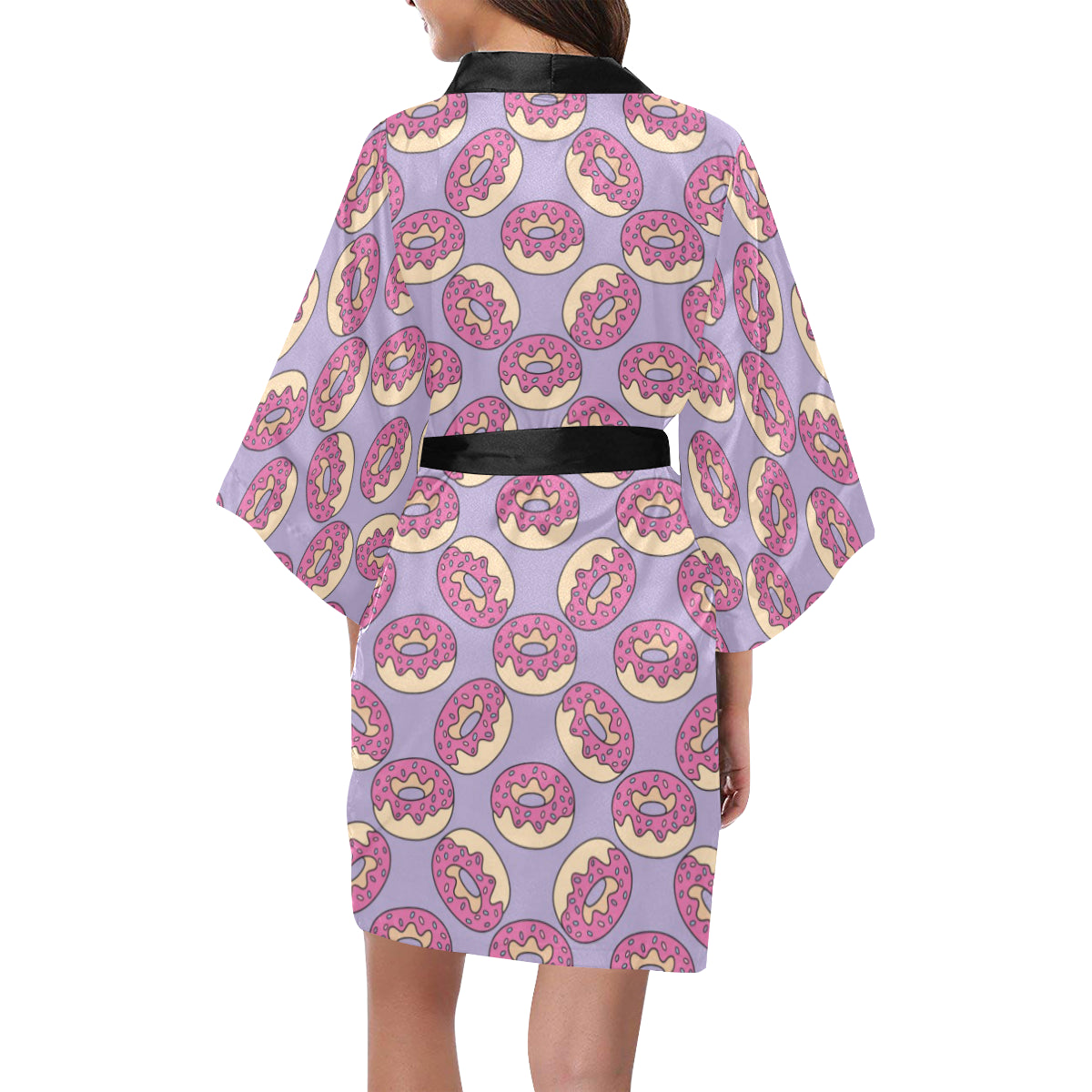 Donut Pattern Print Design DN015 Women's Short Kimono