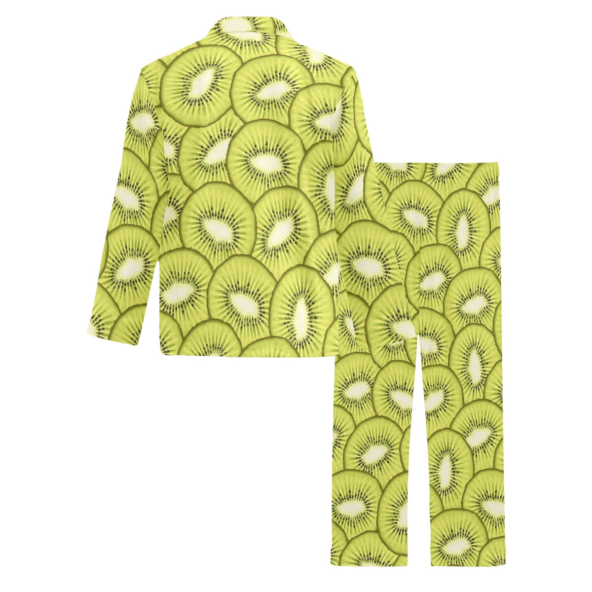 Kiwi Pattern Print Design KW07 Men's Long Sleeve Pajama Set