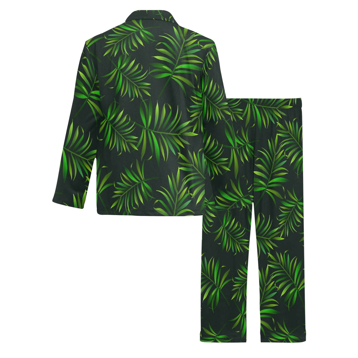 Rainforest Pattern Print Design RF03 Men's Long Sleeve Pajama Set