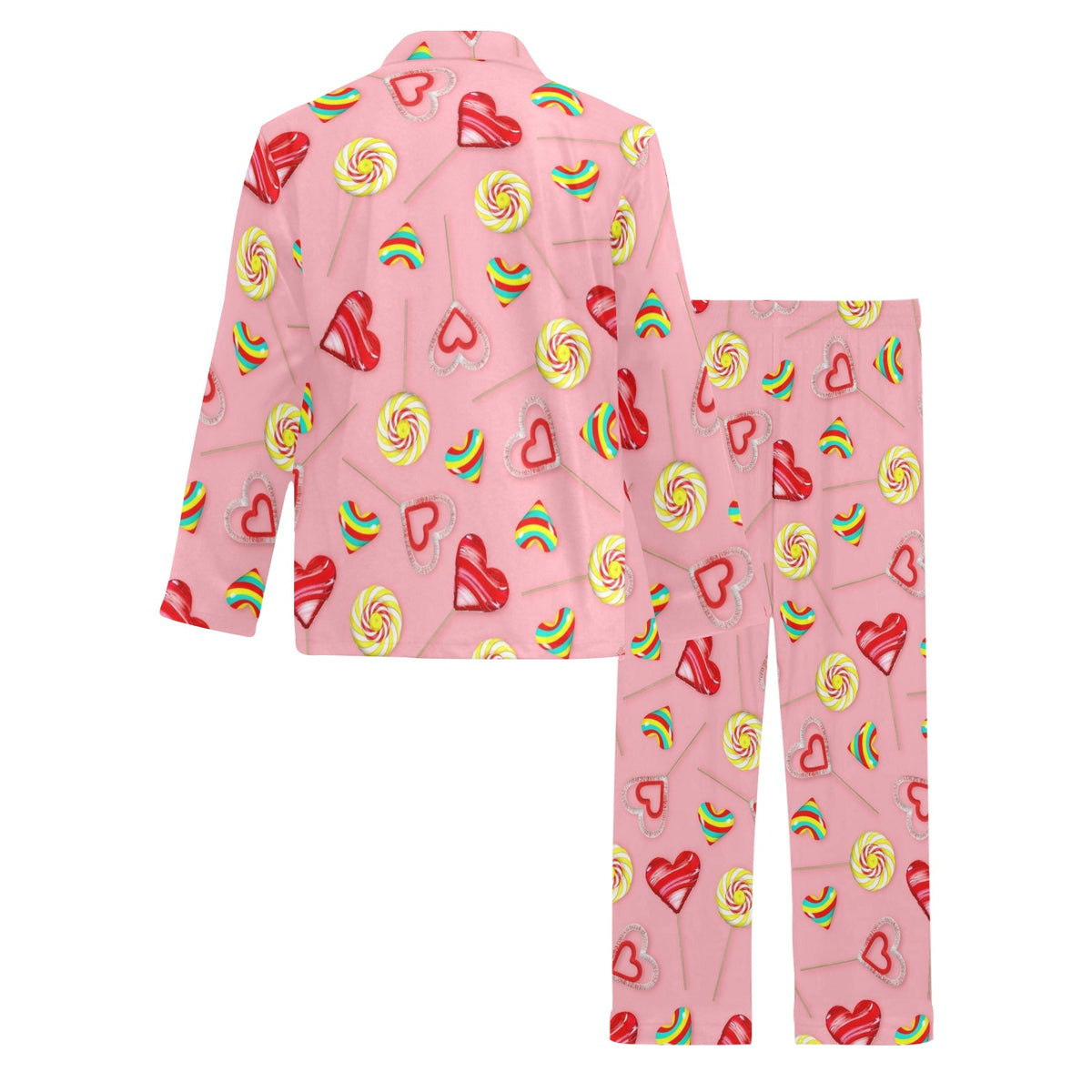 Lollipop Pattern Print Design LL05 Men's Long Sleeve Pajama Set
