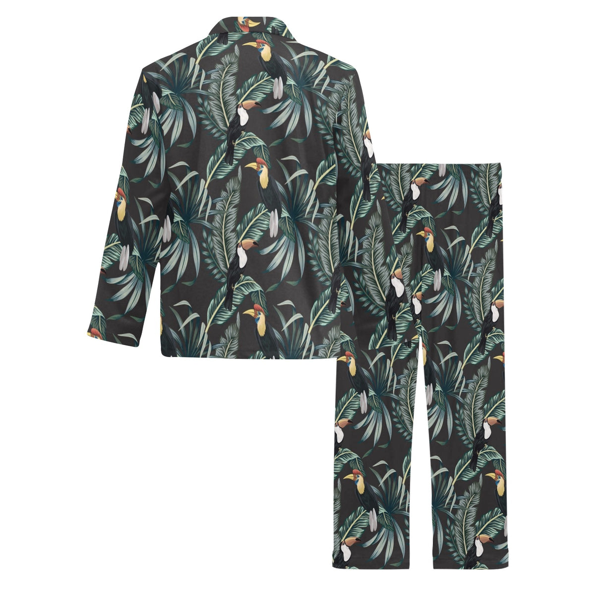 Rainforest Pattern Print Design RF06 Men's Long Sleeve Pajama Set
