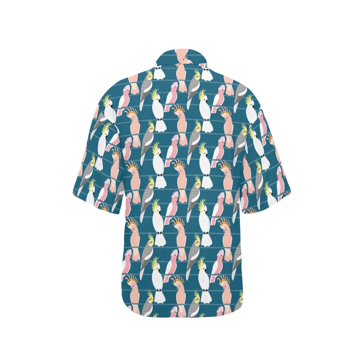 Cockatoo Print Design LKS401 Women's Hawaiian Shirt