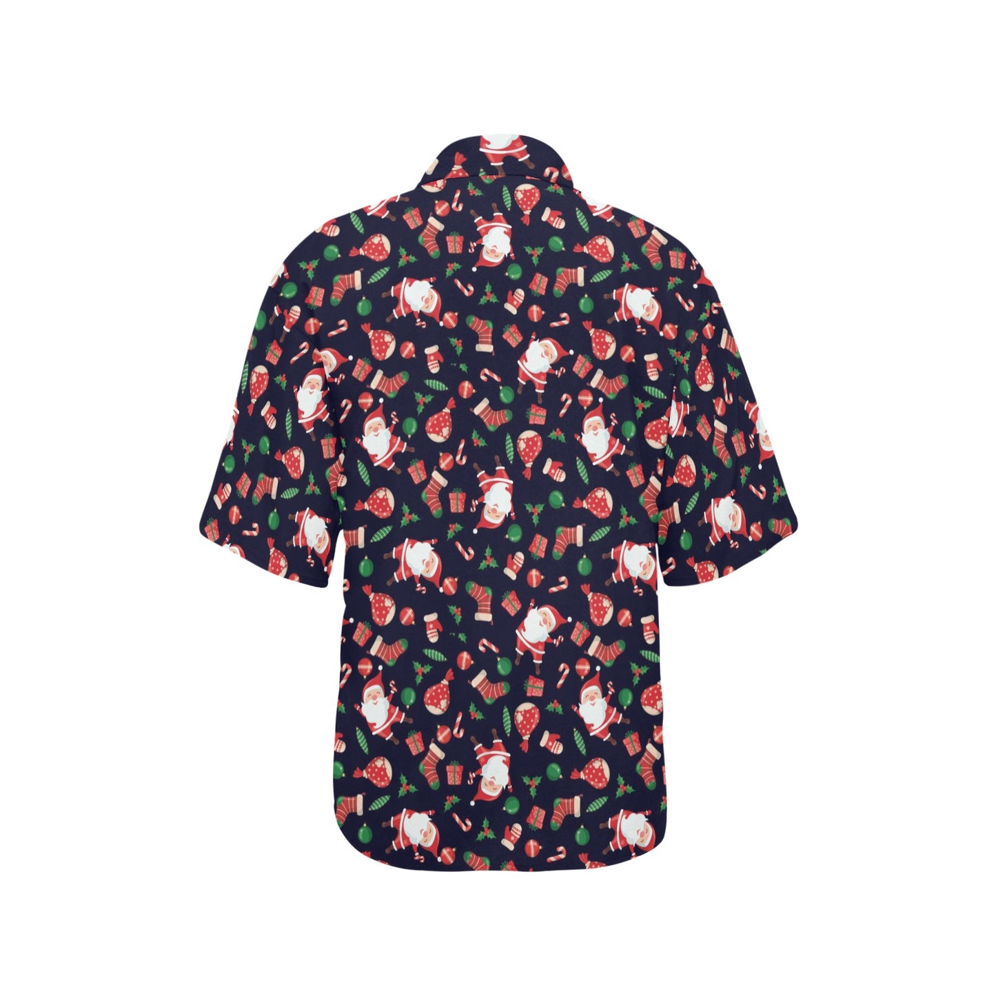 Santa Christmas Themed Print Design LKS304 Women's Hawaiian Shirt
