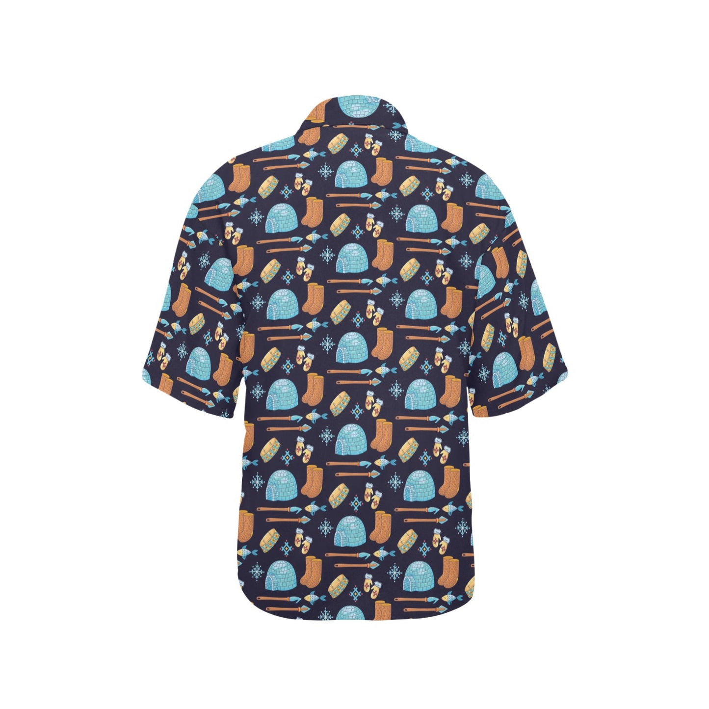 Eskimo Pattern Print Design 02 Women's Hawaiian Shirt