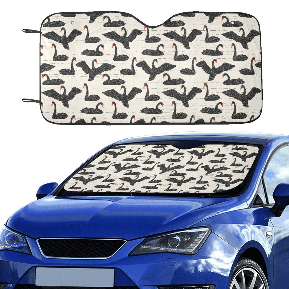 Swan Print Design LKS402 Car front Windshield Sun Shade