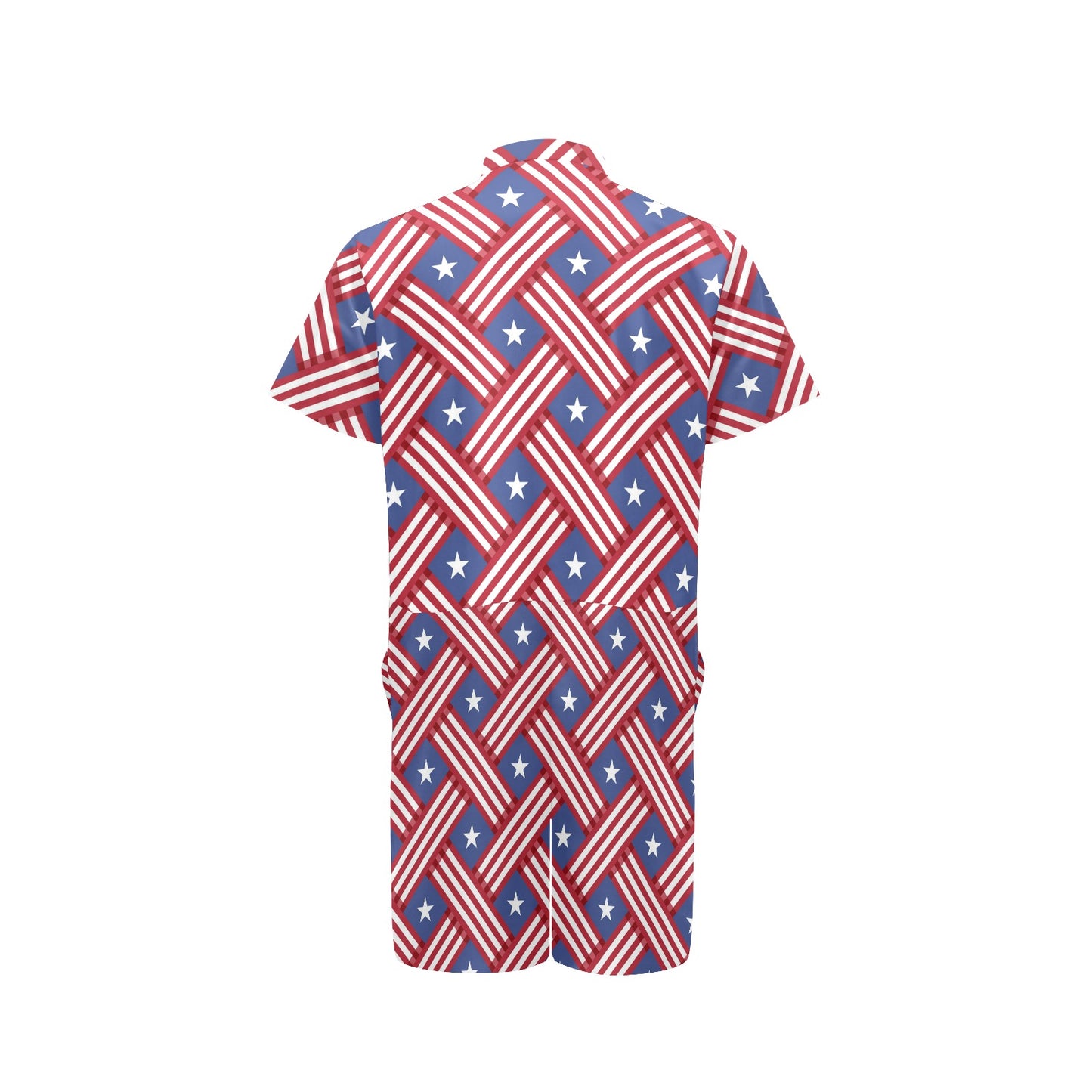 American flag Pattern Men's Romper