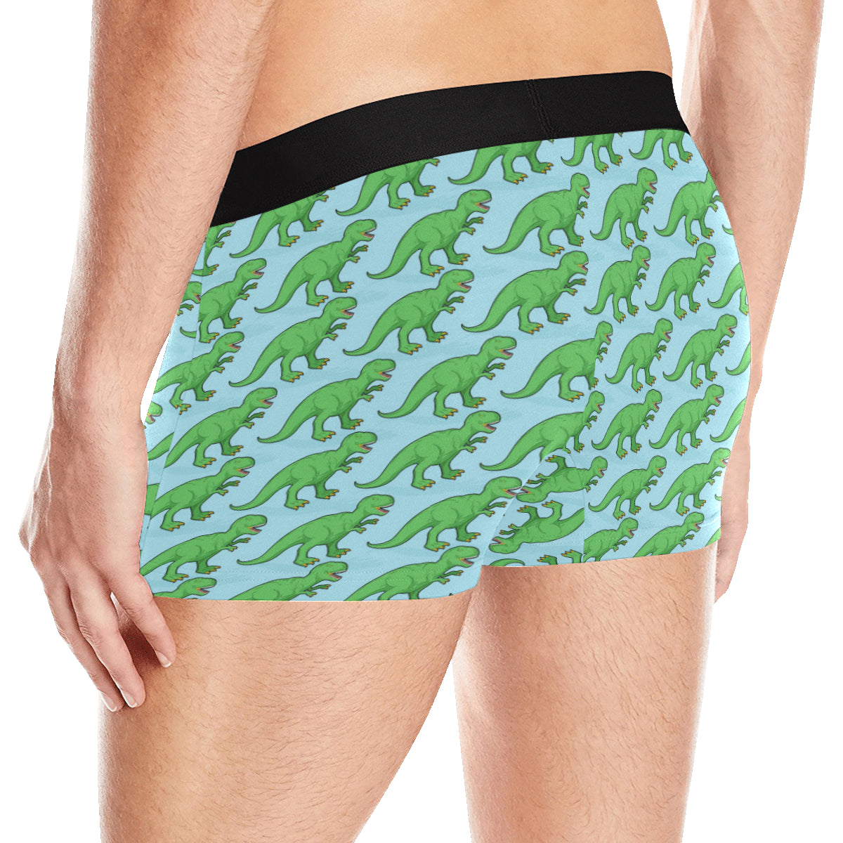 T Rex Pattern Print Design A01 Men's Boxer Briefs