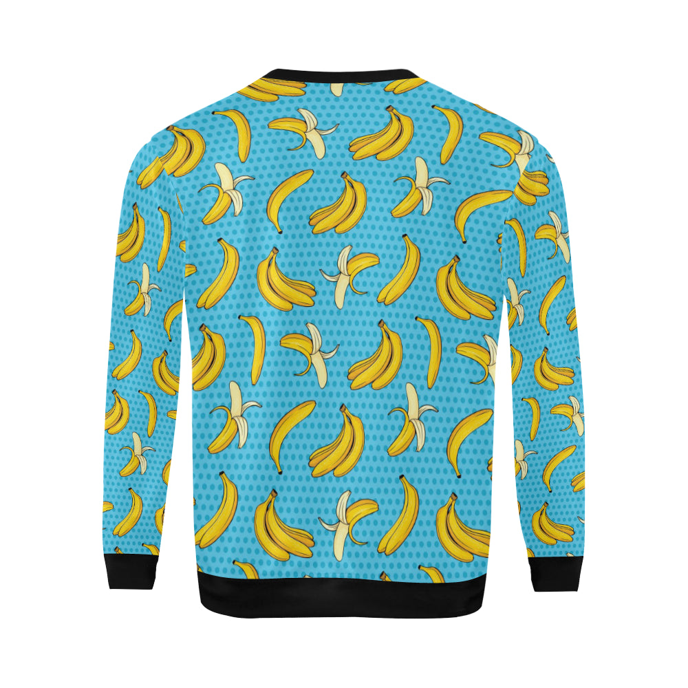 Banana Pattern Print Design BA08 Men Long Sleeve Sweatshirt
