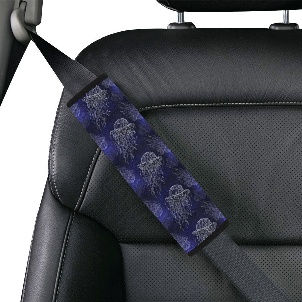 Jellyfish Pattern Print Design 02 Car Seat Belt Cover