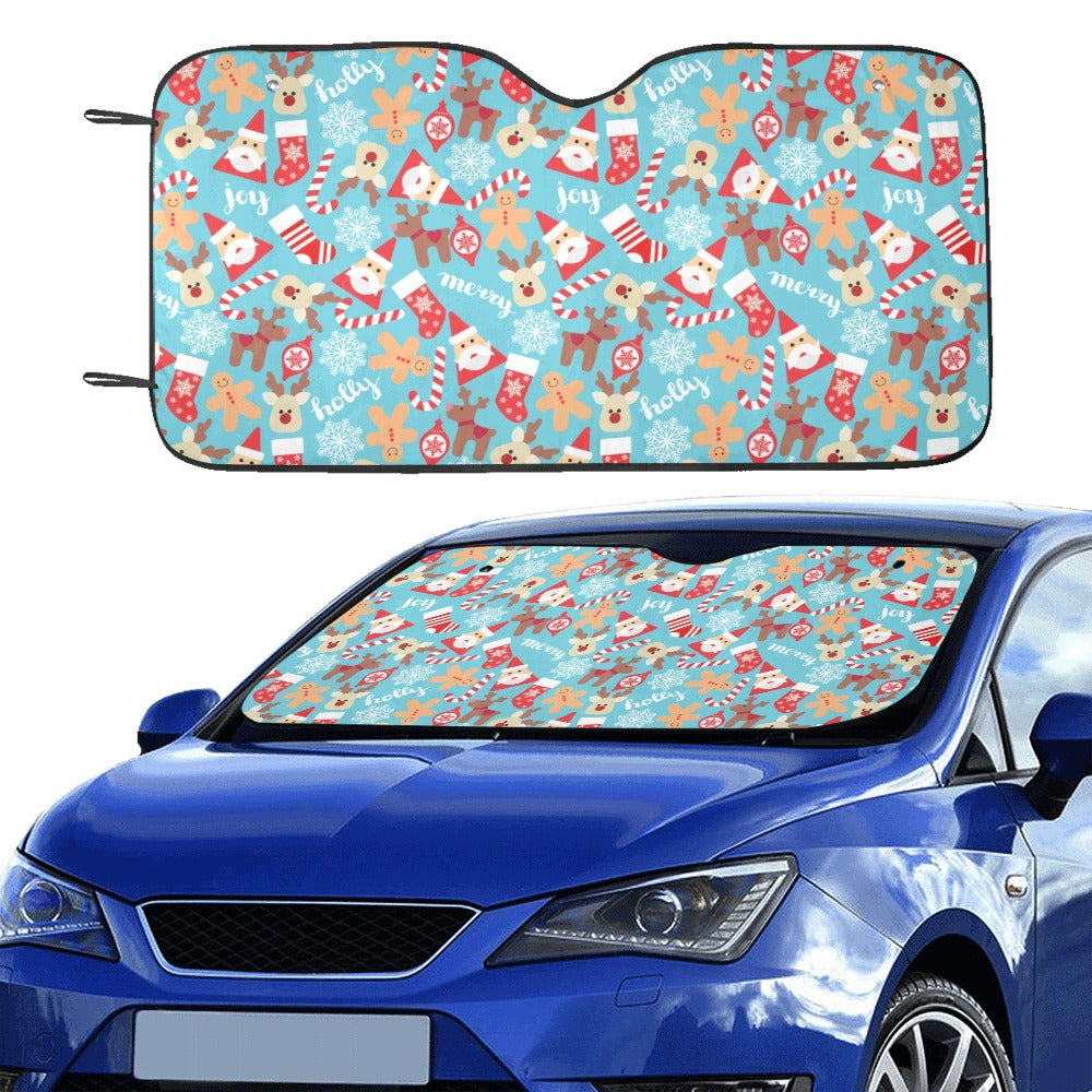 Santa Christmas Themed Print Design LKS306 Car front Windshield Sun Shade