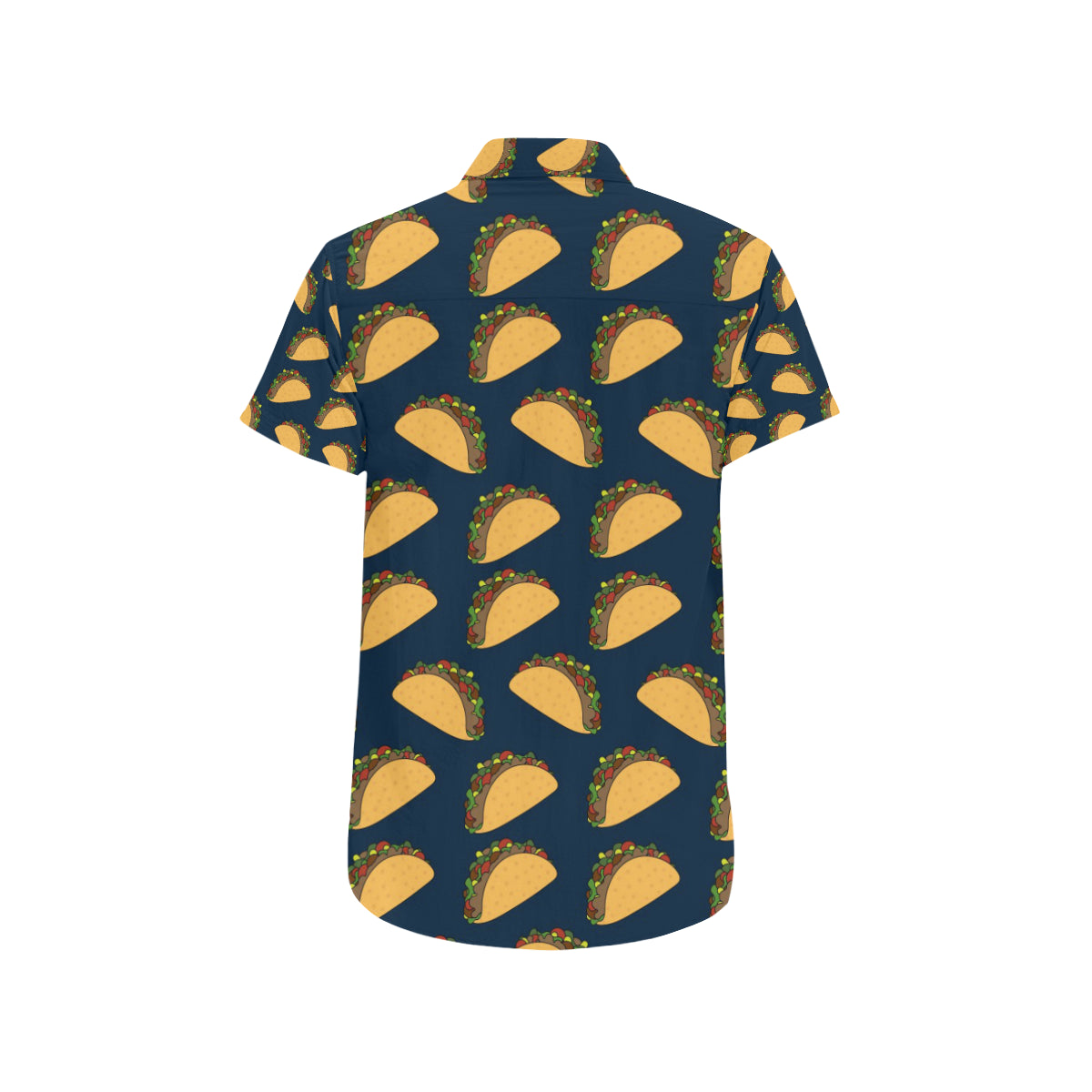 Taco Pattern Print Design TC04 Men's Short Sleeve Button Up Shirt