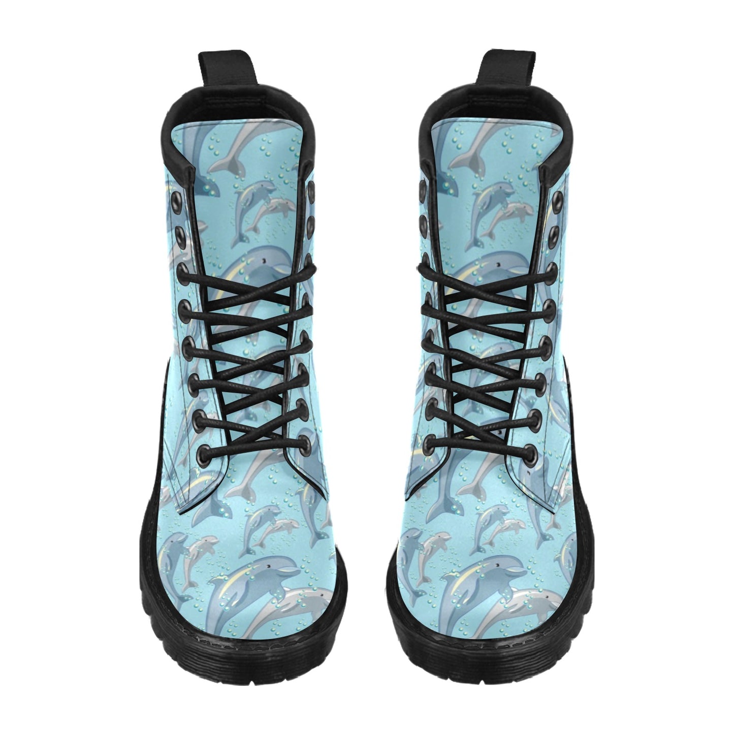 Dolphin Print Pattern Women's Boots