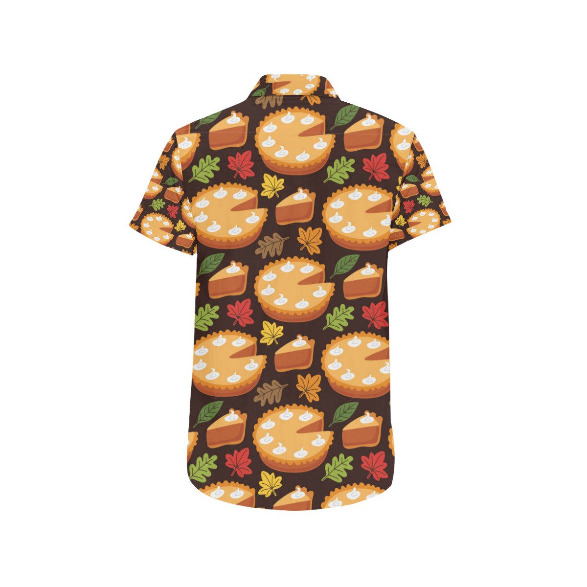 Pie Pattern Print Design A03 Men's Short Sleeve Button Up Shirt