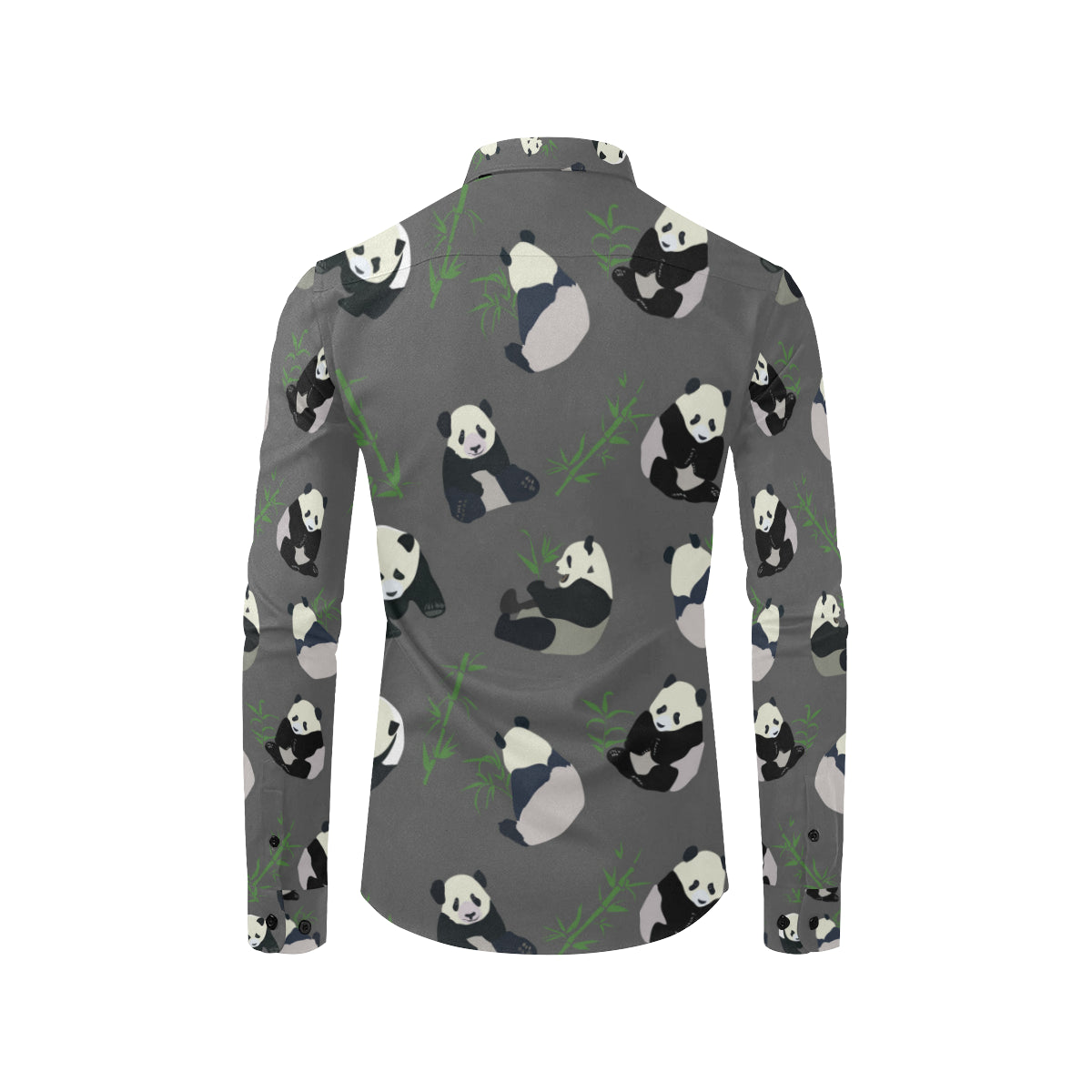 Panda Pattern Print Design A06 Men's Long Sleeve Shirt