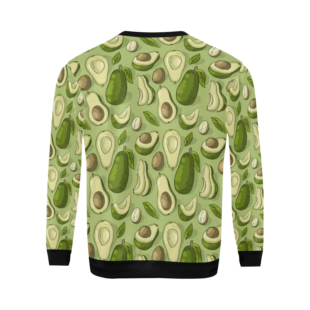 Avocado Pattern Print Design AC03 Men Long Sleeve Sweatshirt