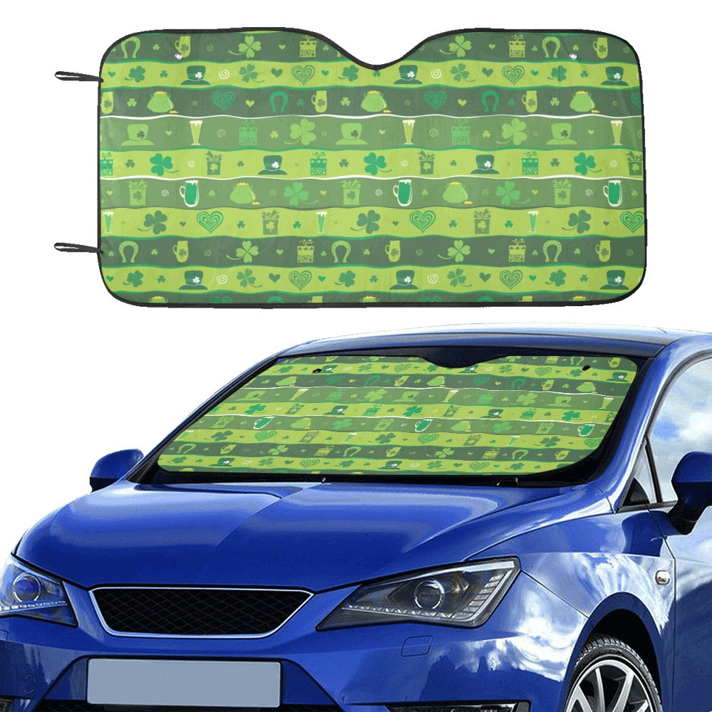 Shamrock Print Design LKS303 Car front Windshield Sun Shade