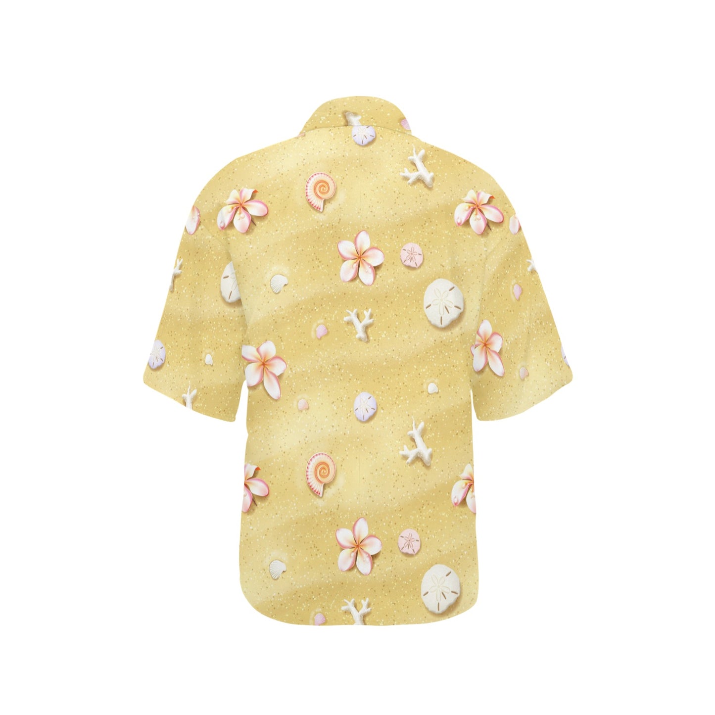 Beach Theme Print Women's Hawaiian Shirt