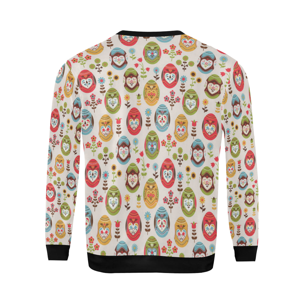 Easter Eggs Pattern Print Design RB011 Men Long Sleeve Sweatshirt