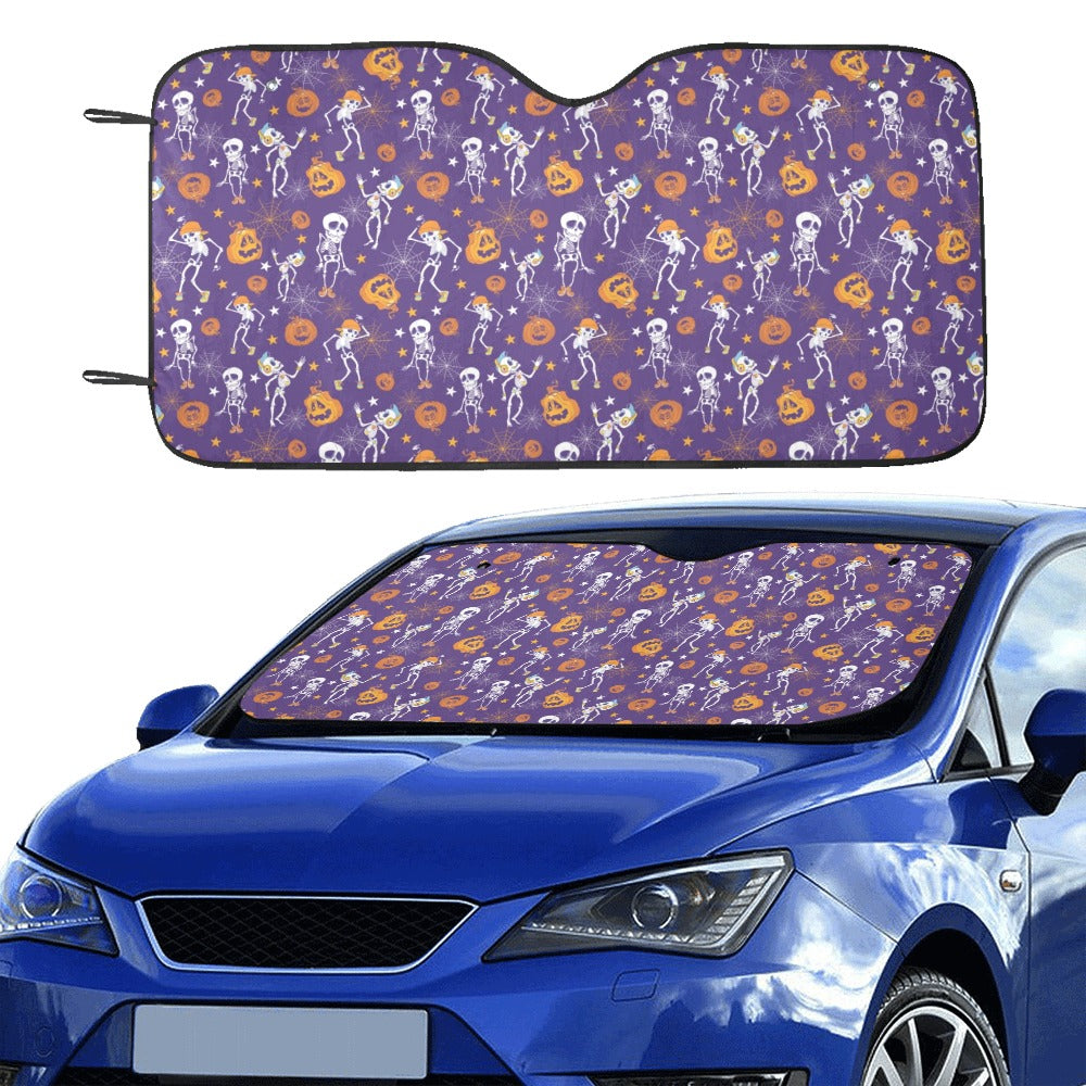 Skeleton Halloween Dance Print Design LKS304 Car front Windshield Sun Shade