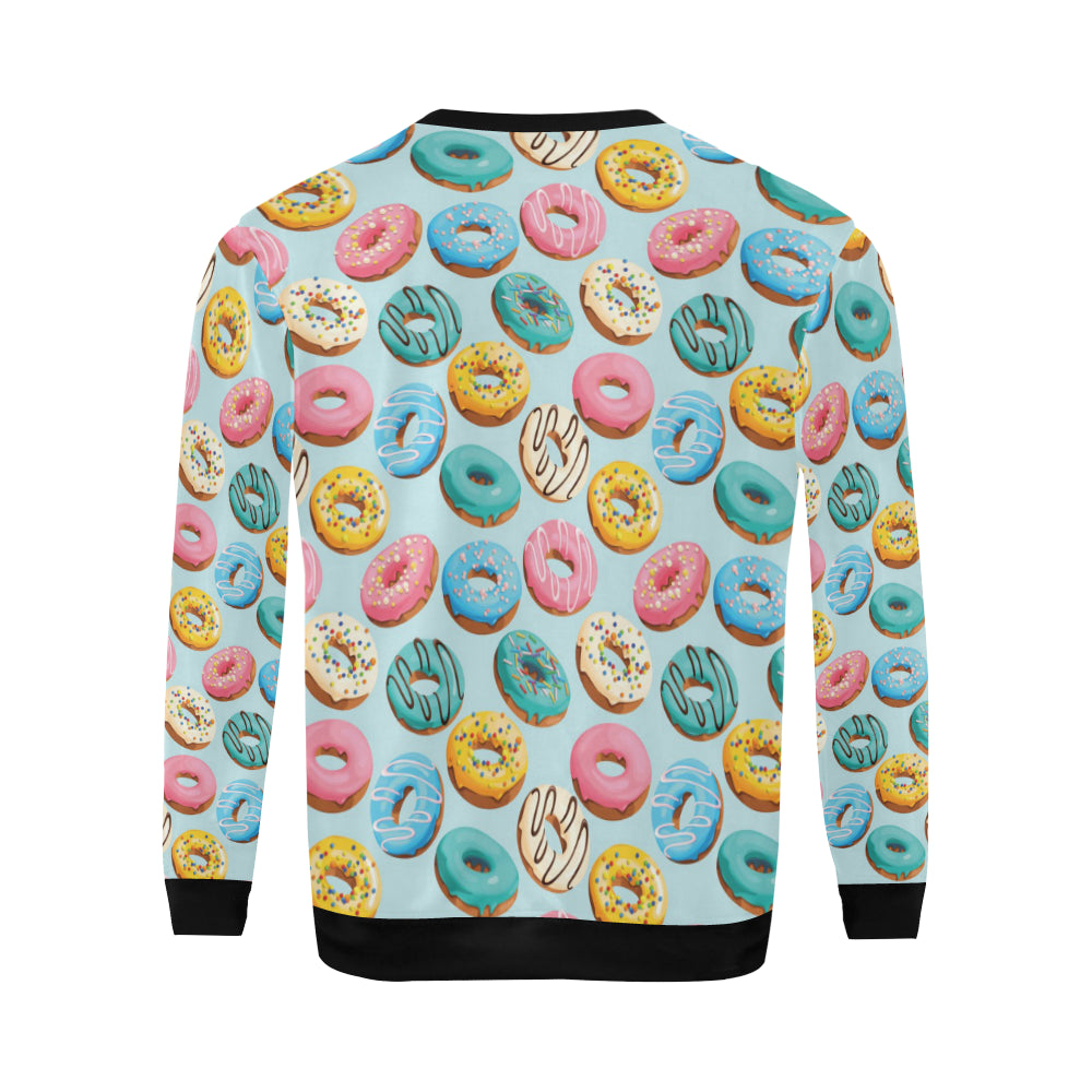 Donut Pattern Print Design DN05 Men Long Sleeve Sweatshirt