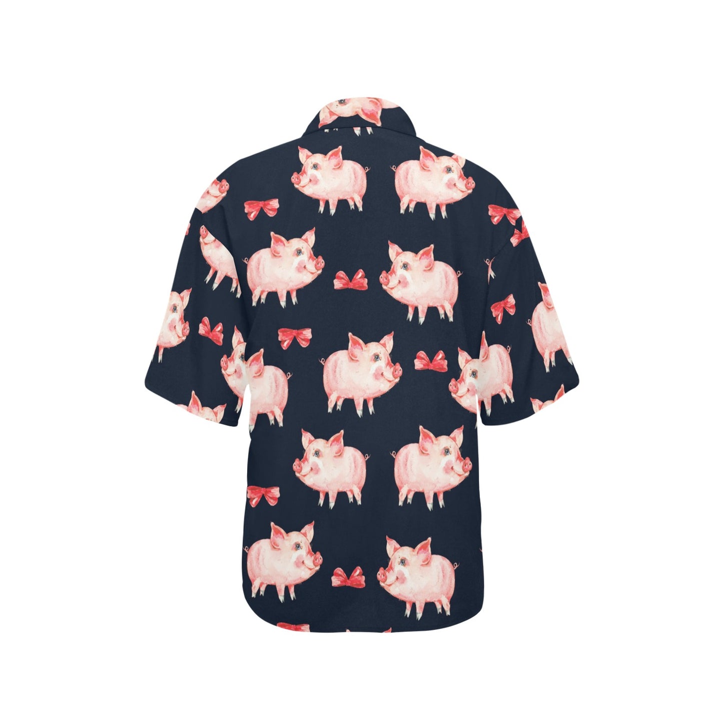 Pig Cute Pattern Print Design 02 Women's Hawaiian Shirt