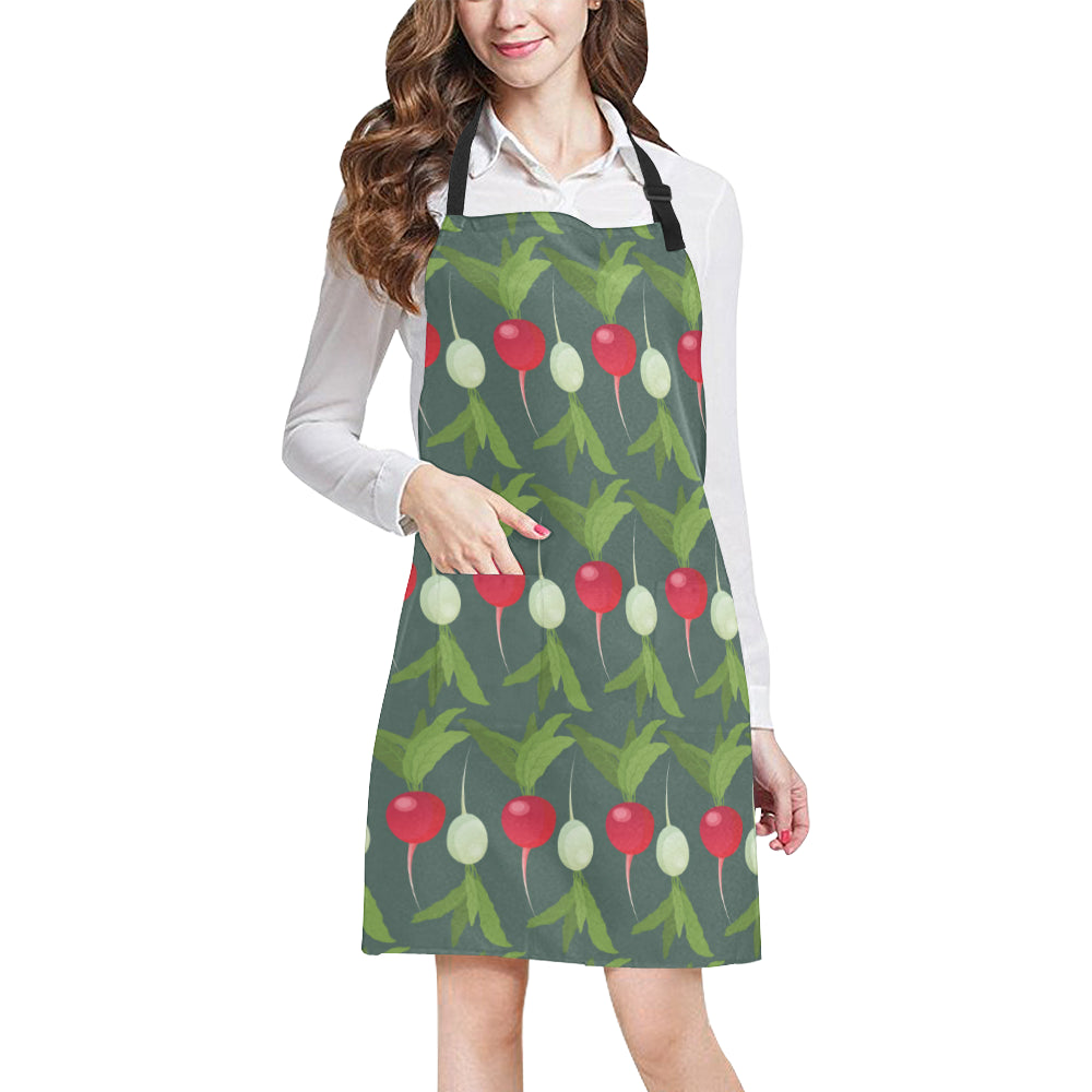 Radish Pattern Print Design A03 Apron with Pocket