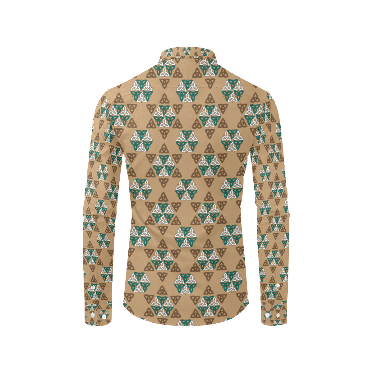 Celtic Pattern Print Design 08 Men's Long Sleeve Shirt