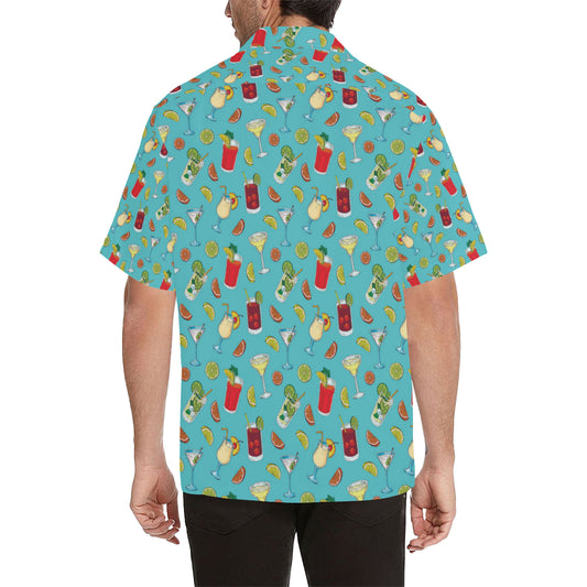 Cocktail Pattern Print Design 05 Men's Hawaiian Shirt