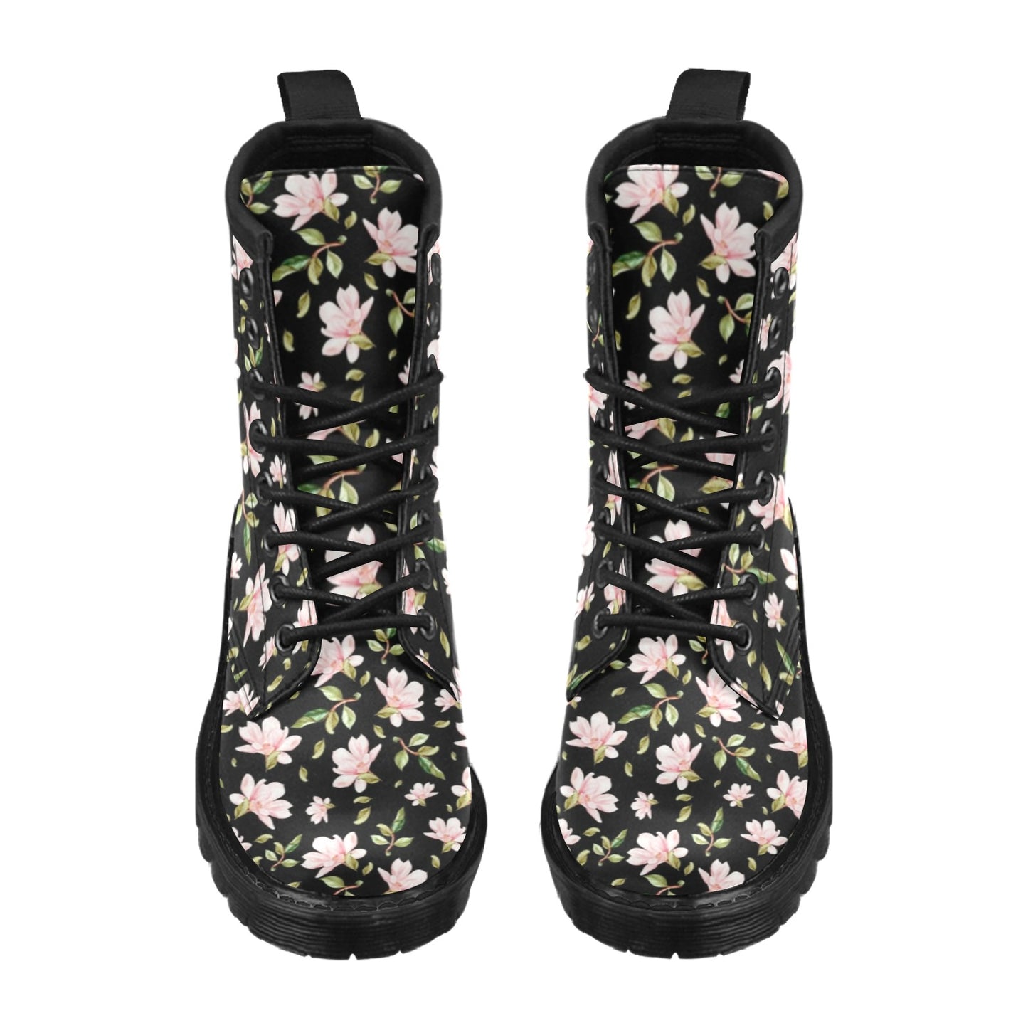 Magnolia Pattern Print Design MAG01 Women's Boots