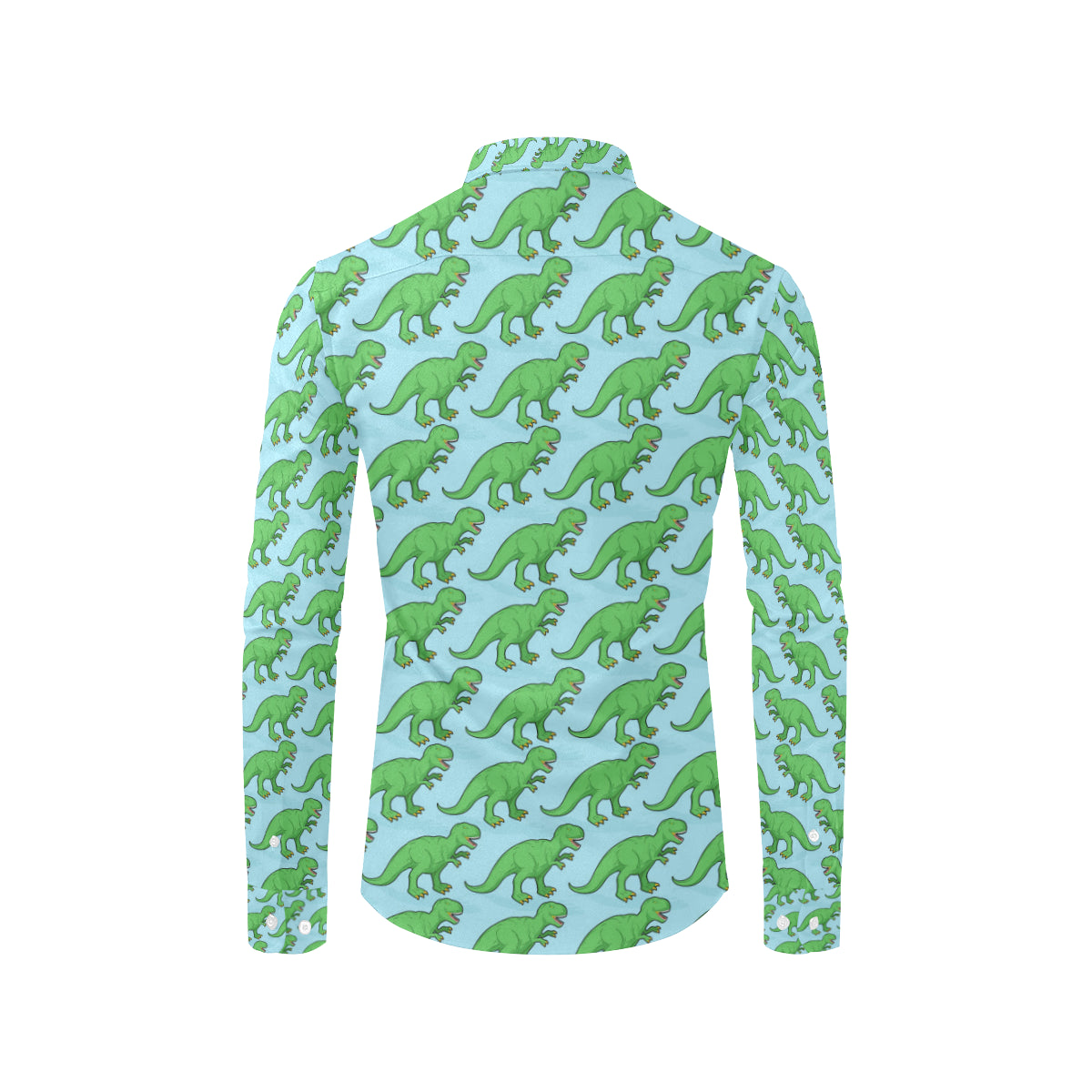 T Rex Pattern Print Design A01 Men's Long Sleeve Shirt