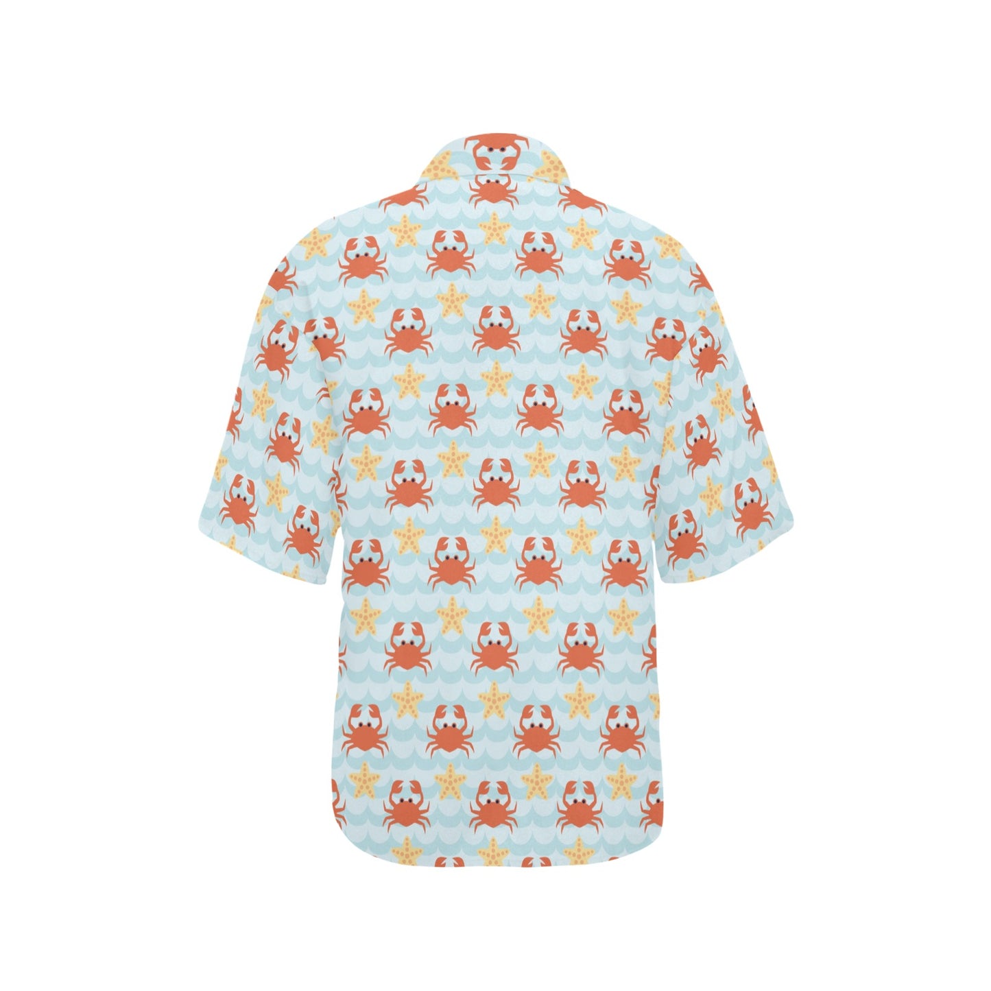Crab Pattern Print Design 03 Women's Hawaiian Shirt