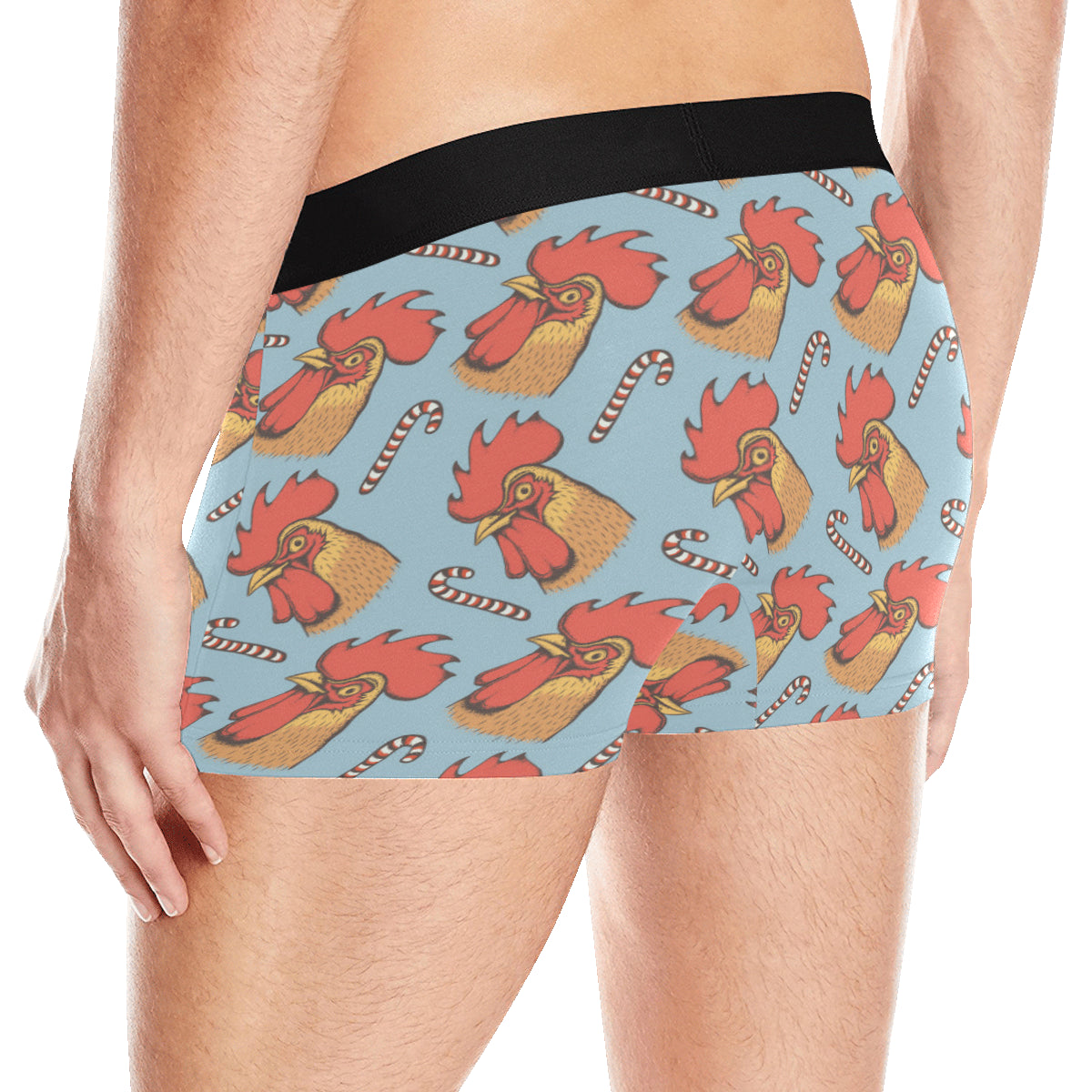 Rooster Pattern Print Design A05 Men's Boxer Briefs
