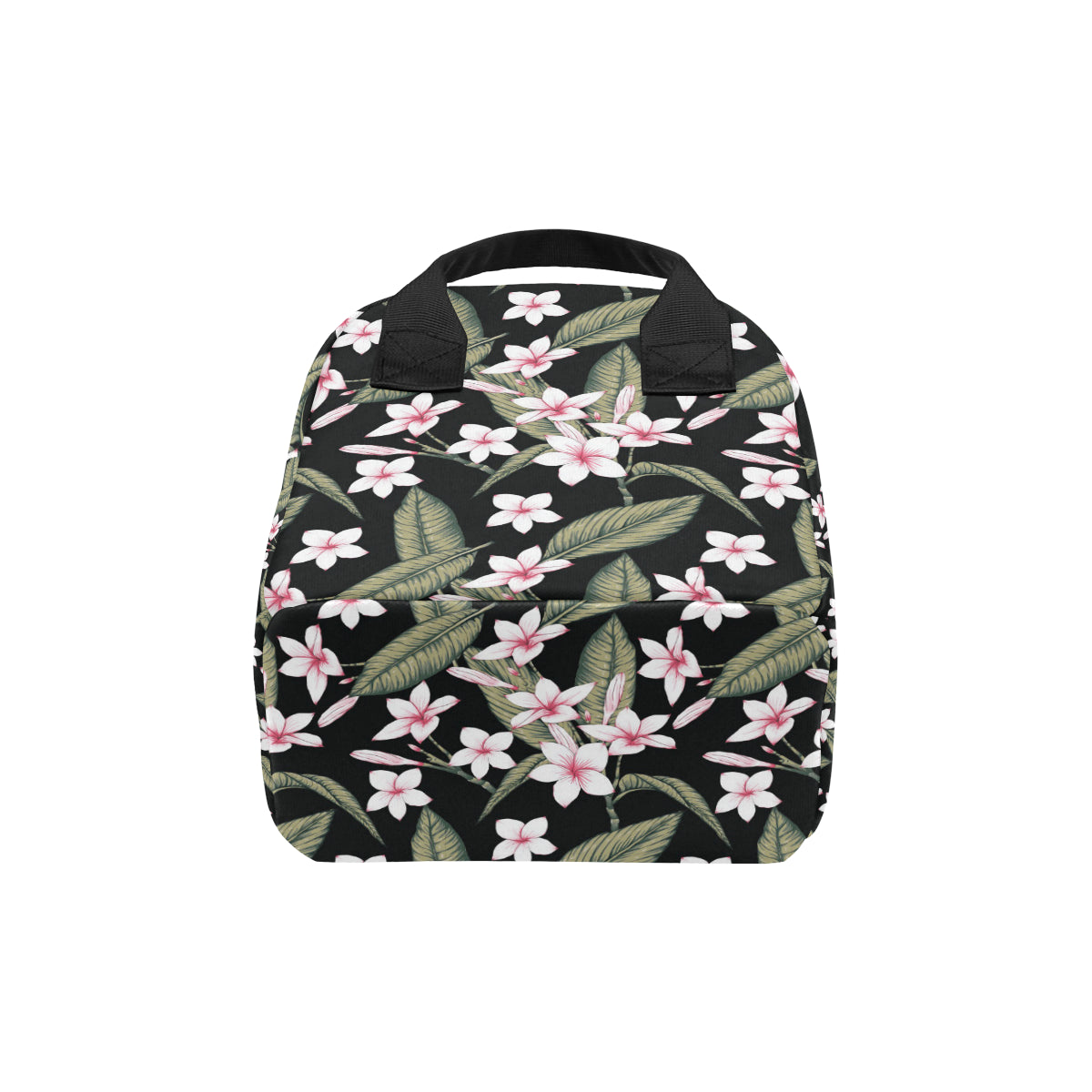 Plumeria Pattern Print Design PM021 Insulated Lunch Bag