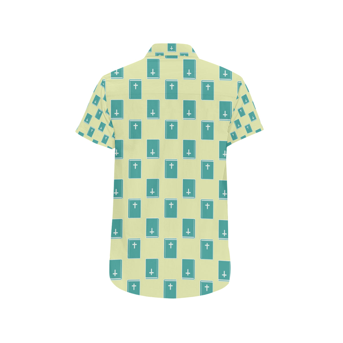 Bible Pattern Print Design 04 Men's Short Sleeve Button Up Shirt