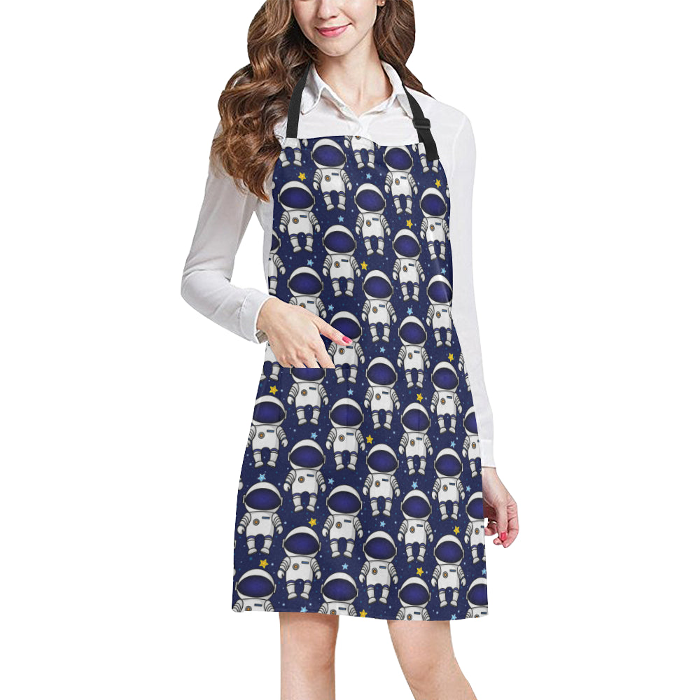Astronaut Pattern Print Design 01 Apron with Pocket
