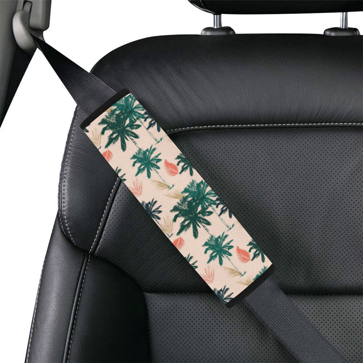 Palm Tree Pattern Print Design PT014 Car Seat Belt Cover