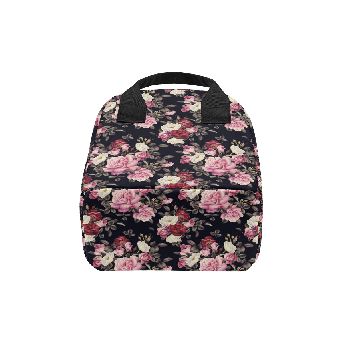 Rose Pattern Insulated Lunch Bag
