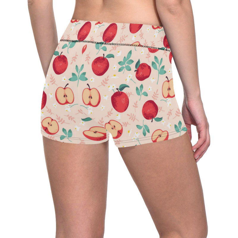 Apple Pattern Print Design AP06 Yoga Shorts