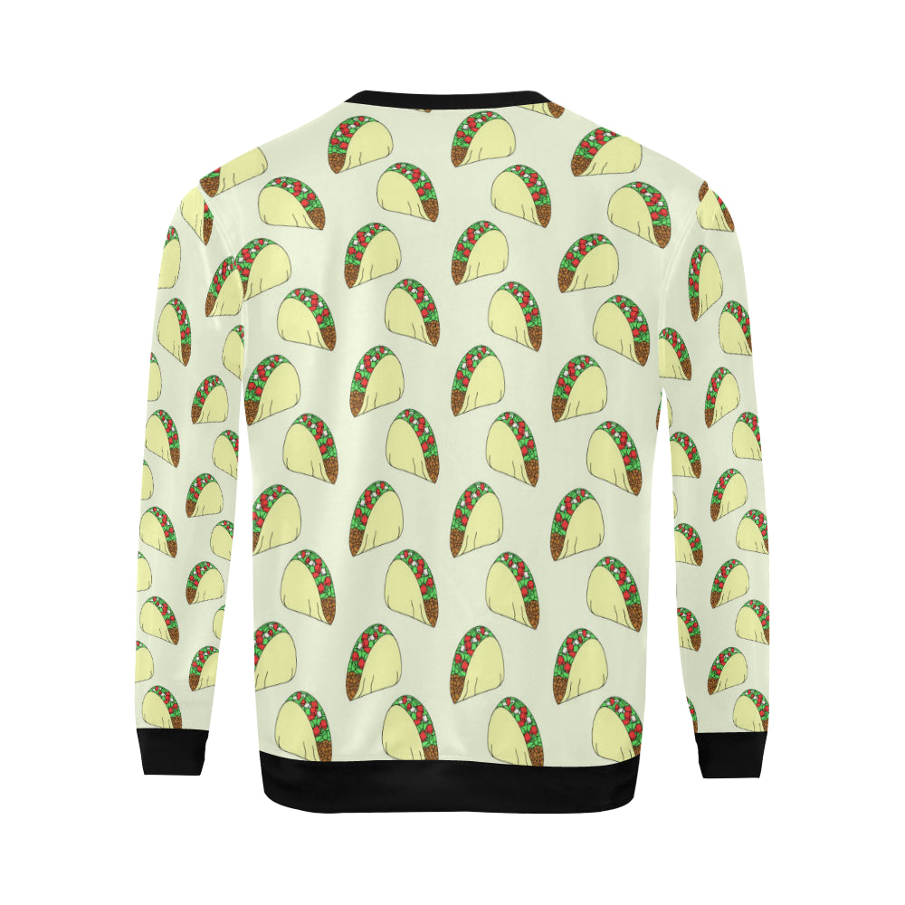 Taco Pattern Print Design TC05 Men Long Sleeve Sweatshirt