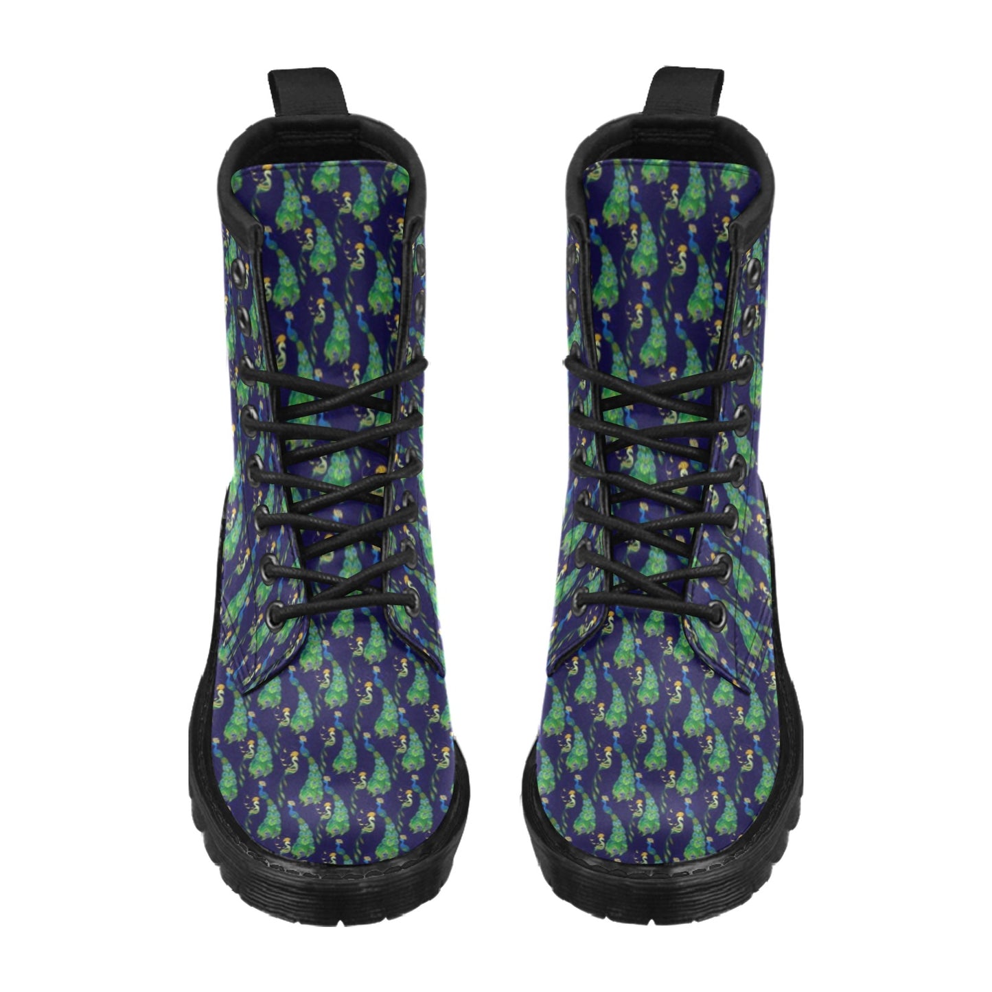 Peacock Art Design Print Women's Boots