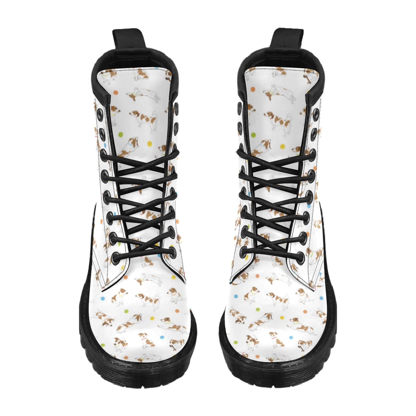Russell Terriers With Balls Print Design LKS307 Women's Boots