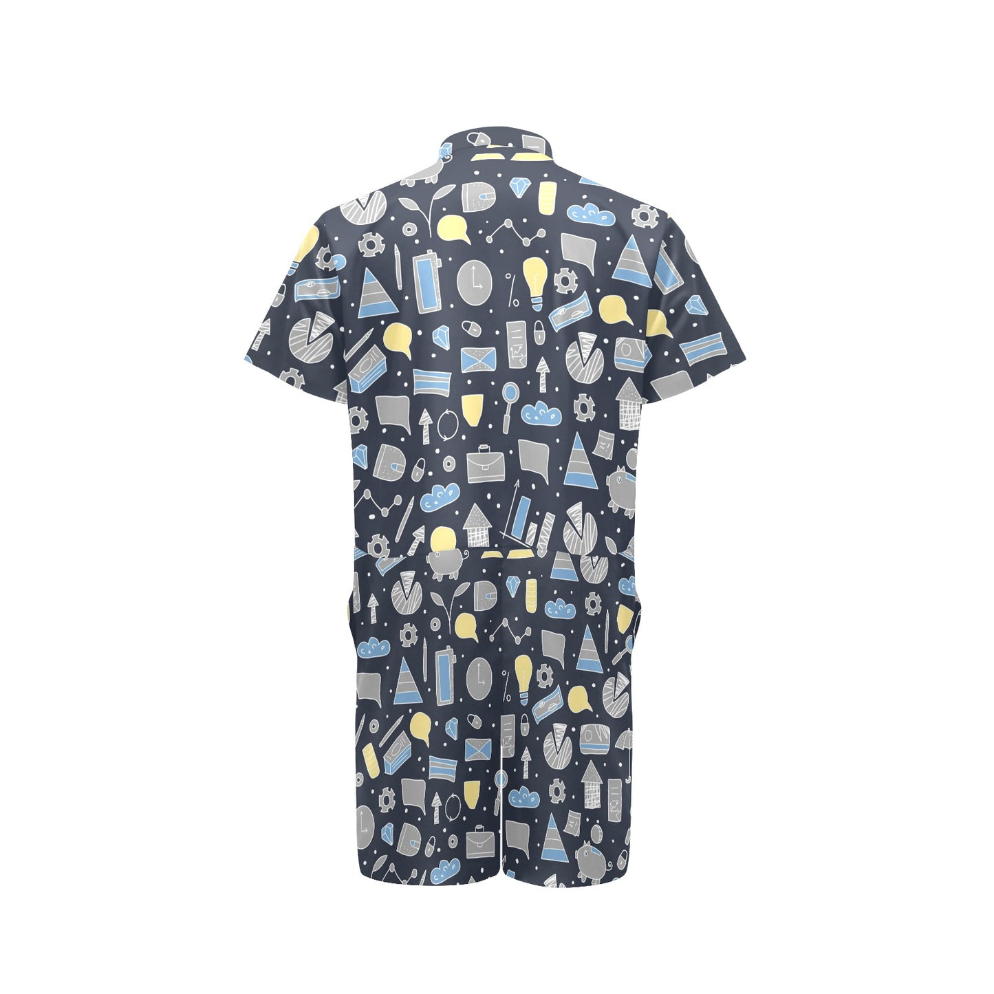 Accounting Financial Pattern Print Design 04 Men's Romper