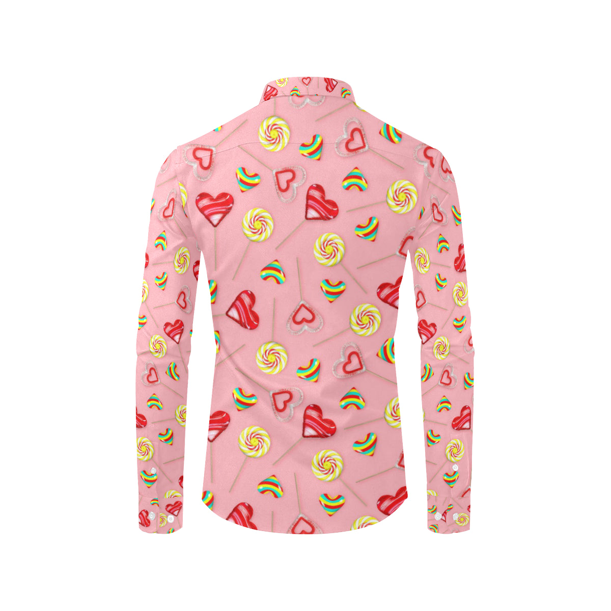 Lollipop Pattern Print Design LL05 Men's Long Sleeve Shirt