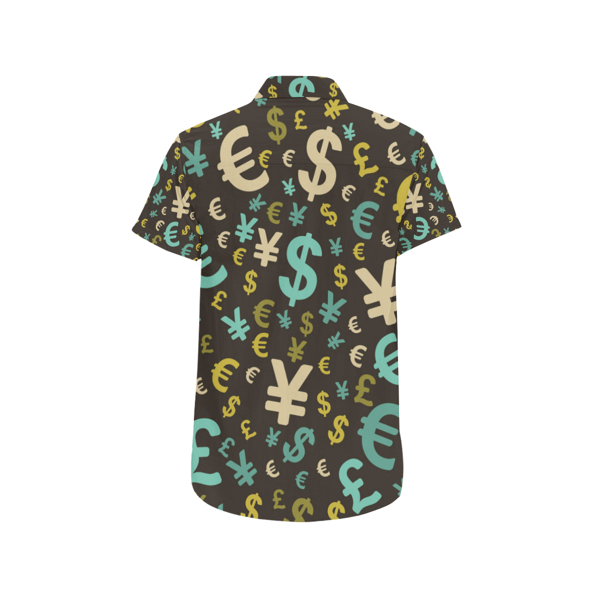 Money Pattern Print Design 01 Men's Short Sleeve Button Up Shirt
