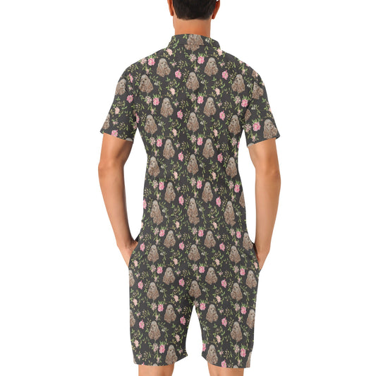 Cocker Pattern Print Design 03 Men's Romper