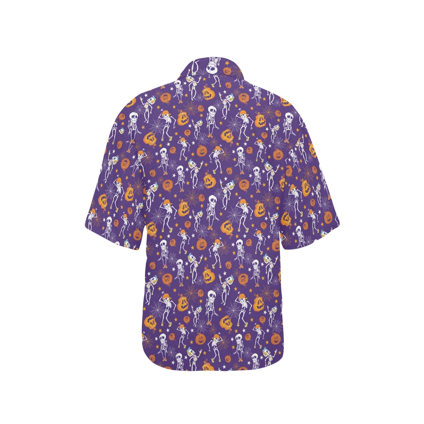 Skeleton Halloween Dance Print Design LKS304 Women's Hawaiian Shirt