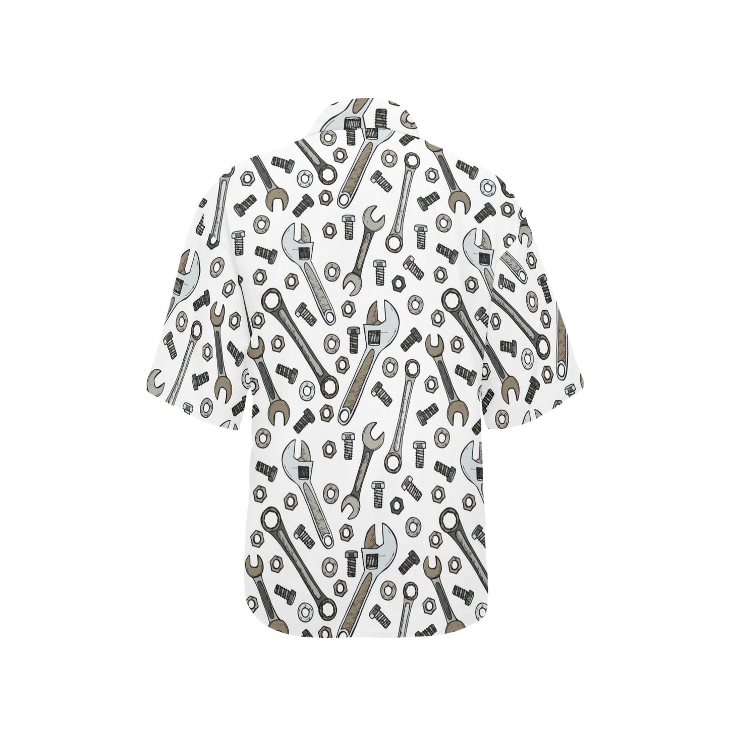 Mechanic Pattern Print Design 03 Women's Hawaiian Shirt