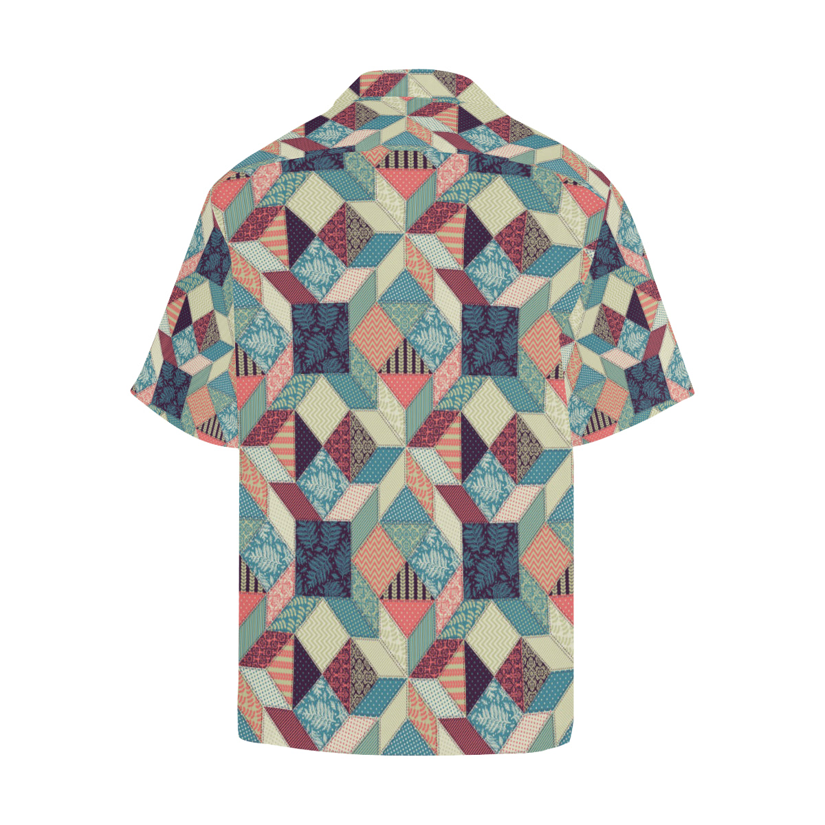 Patchwork Pattern Print Design 02 Men's Hawaiian Shirt
